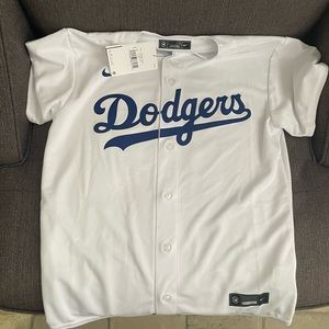 Nike White and Blue Men's Jersey